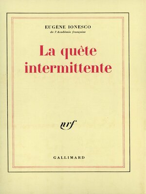 cover image of La quête intermittente